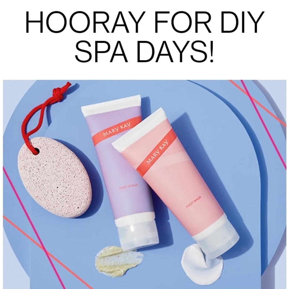 Mary Kay Foot Scrub and Foot Balm Set - Pink and Purple